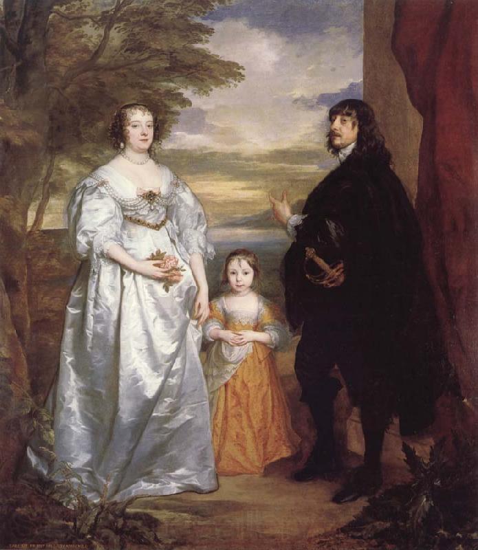 Anthony Van Dyck James Seventh Earl of Derby,His Lady and Child